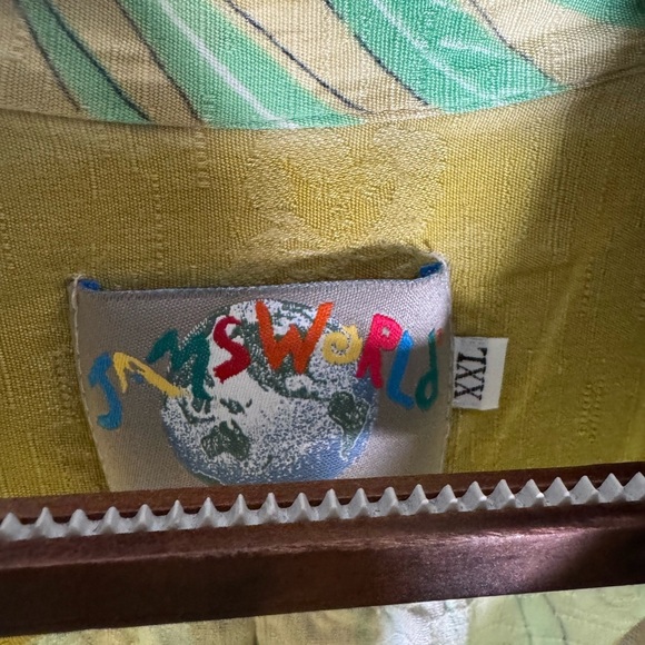 Vintage JAMS World Tropical Causal Button Down Palm Guitars Size XXLarge Men’s - Picture 4 of 9